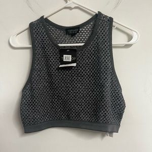 Topshop Netted Cropped Top